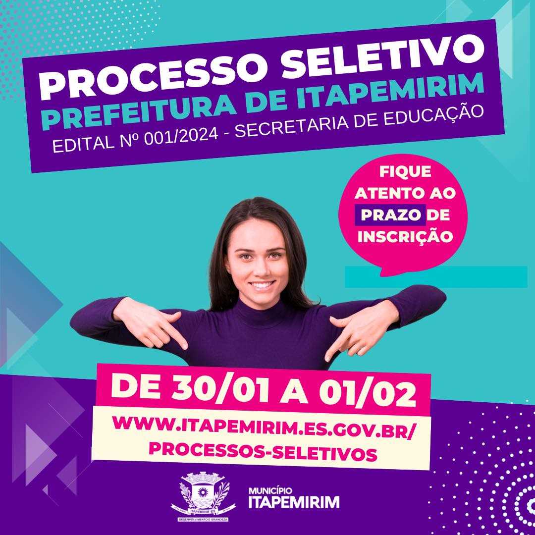 Prefeitura Municipal De Itapemirim InscriÇÕes Para O Processo Seletivo Prefeitura De 8103